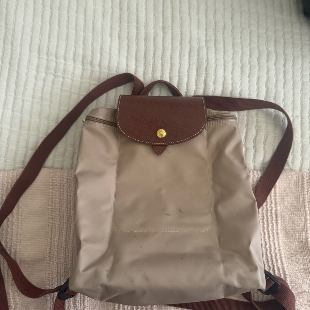 Longchamp Beige Backpack